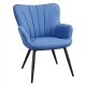 Upholstered Fabric Modern Accent Chair Wingback Chair